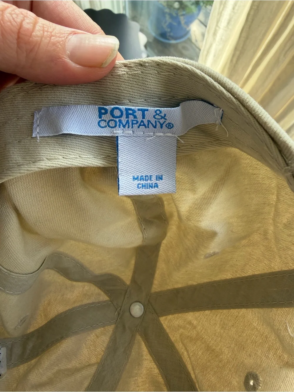 Port and Company Beige 'Dry Heat' Embroidered Baseball Cap